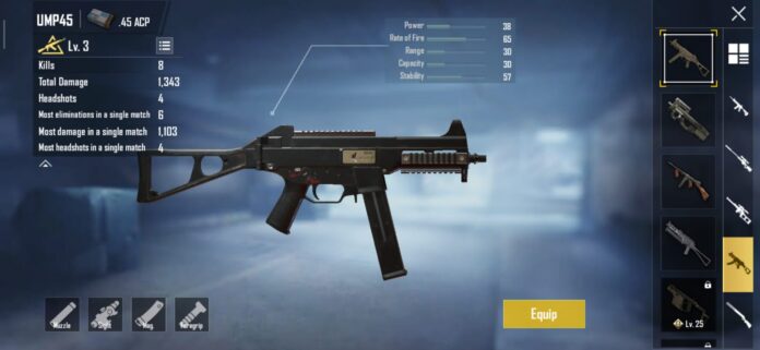 pubgm-ump-stats