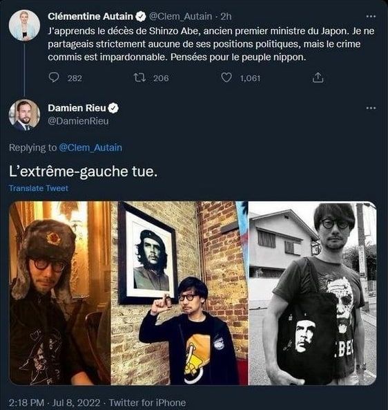 hideo kojima shinzo abe