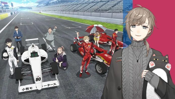 Kanae dan key visual anime Overtake!. ©2023 Bandai Namco Music Live Inc. ©ANYCOLOR, Inc. ©KADOKAWA・TROYCA／Overtake! Production Committee