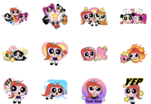 LINE STICKERS Merilis Stickers THE POWERPUFF GIRLS X NEWJEANS