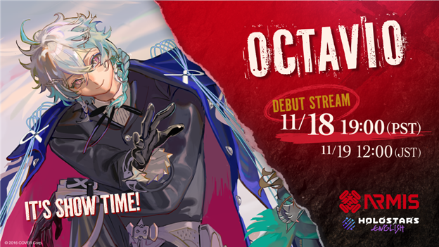 Desain karakter Octavio. © Cover corp. 