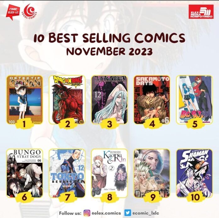 komik best seller elex media november 2023