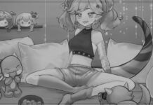 Tangkapan layar video Selen Tatsuki dari cover "last cup of coffee" yang diduga menjadi sebab utama pemecatannya.