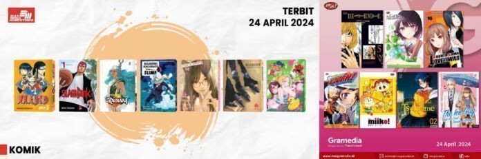 Jadwal Terbit Komik Tanggal 24 April 2024