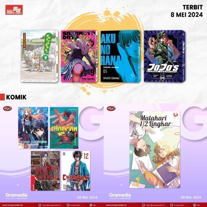 Jadwal Terbit Komik Tanggal 8 Mei 2024