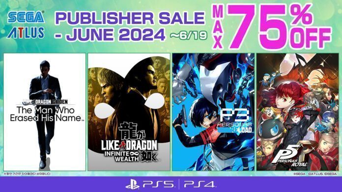 SEGA Publisher Sale Like a Dragon: Infinite Wealth Persona 3 Reload!