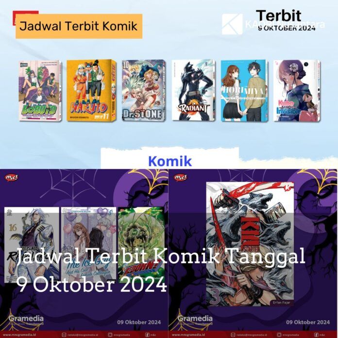 komik Jadwal Terbit Komik Tanggal 9 Oktober 2024