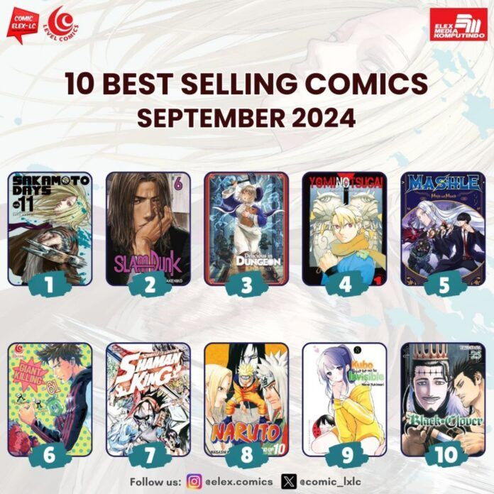 komik best seller elex media september 2024
