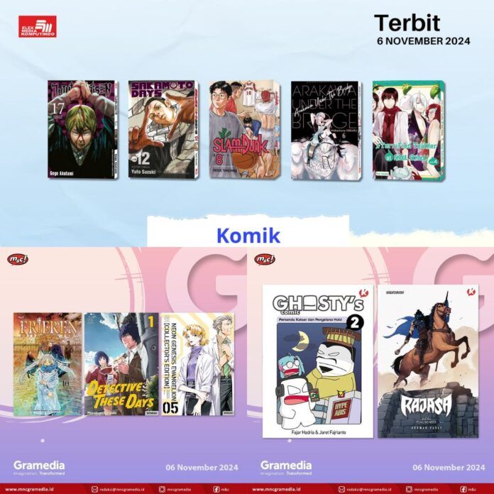 komik Jadwal Terbit Komik Tanggal 6 November 2024