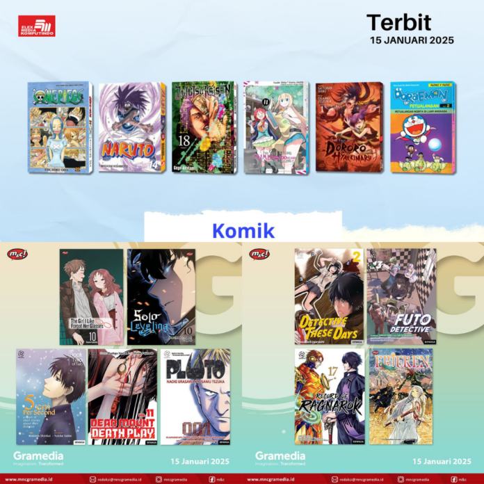 Jadwal Terbit Komik Tanggal 15 Januari 2025