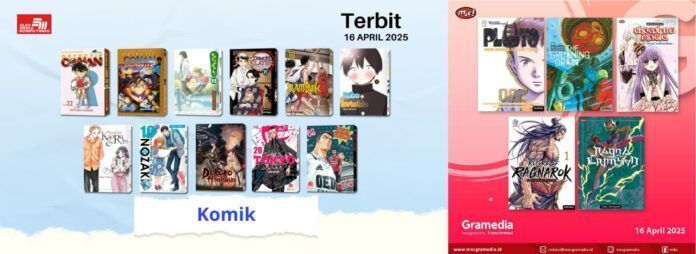 Jadwal Terbit Komik Tanggal 16 April 2025