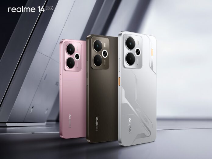 realme 14 5G dalam 3 pilihan warna