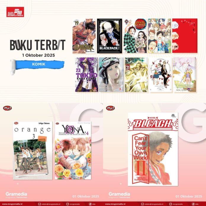 komik Jadwal Terbit Komik Tanggal 1 Oktober 2025