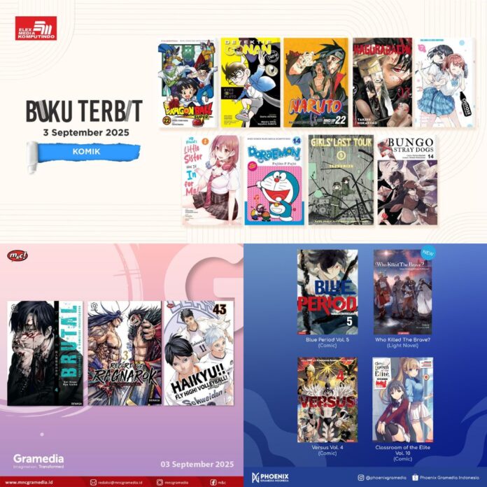 komik Jadwal Terbit Komik Tanggal 3 September 2025