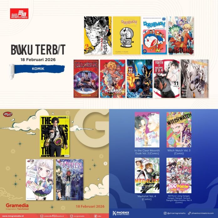 Jadwal Terbit Komik Tanggal 18 Februari 2026