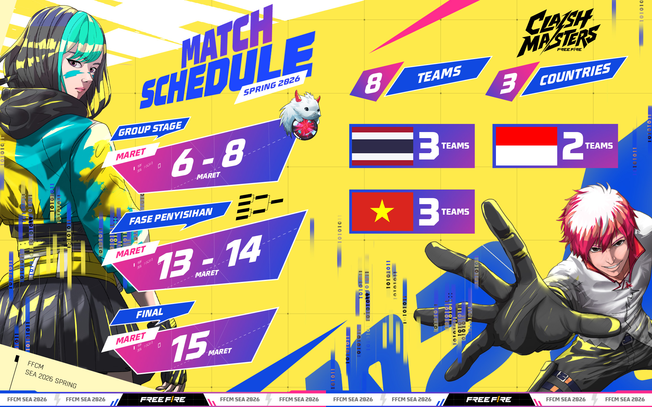 free fire ffcm sea 2026 spring evos rrq