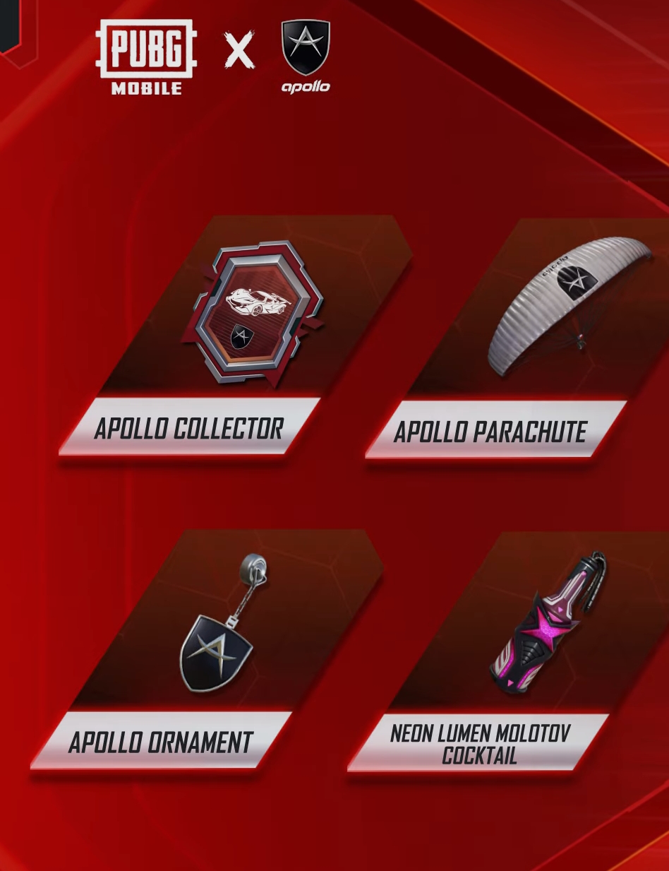 Aksesoris In-game Spesial Kolaborasi PUBG Mobile x Apollo