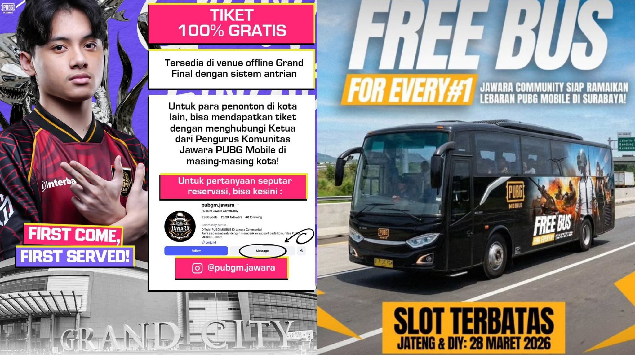 Informasi Tentang Tiket & Bus Gratis