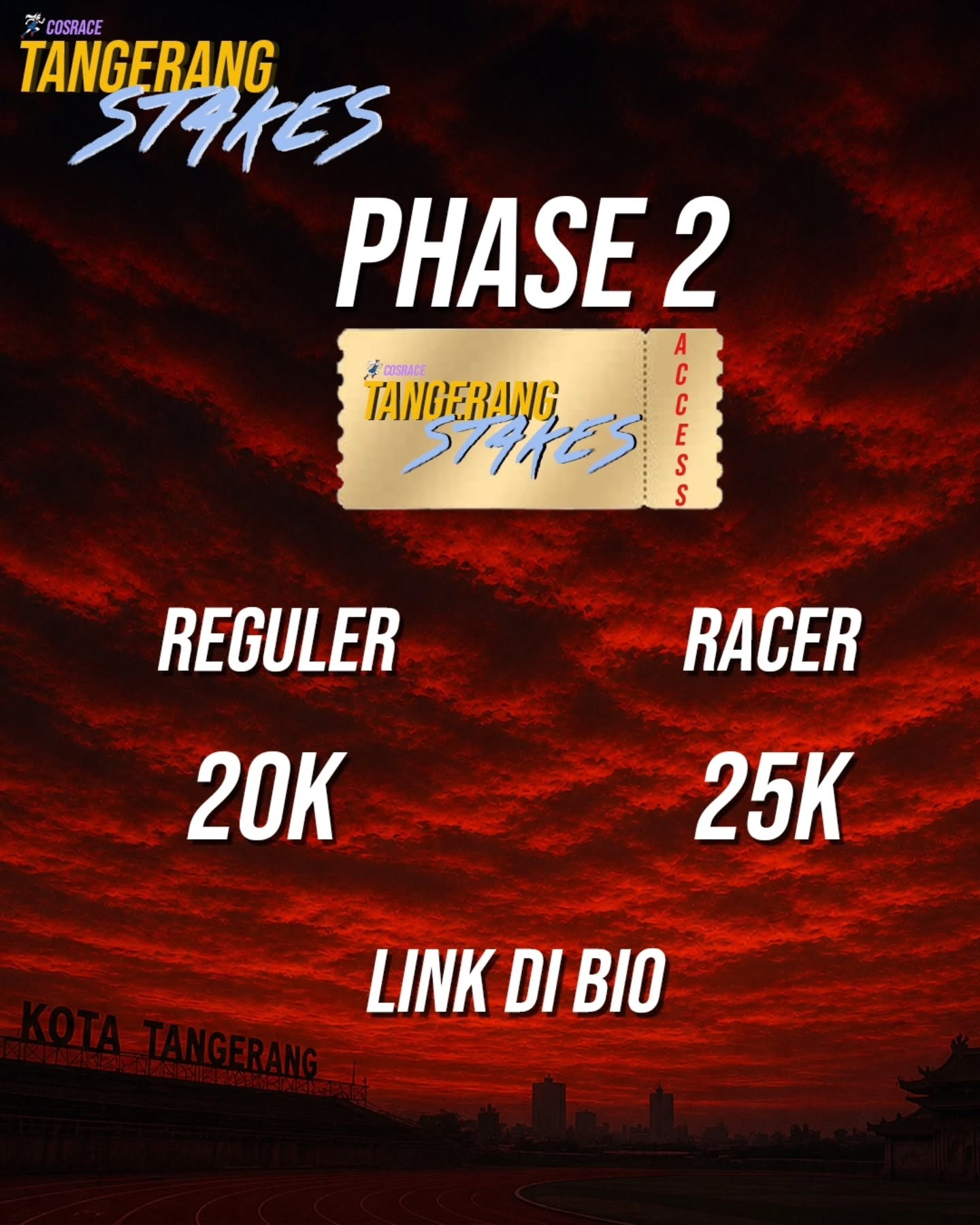 cosrace 2026 tangerang stakes