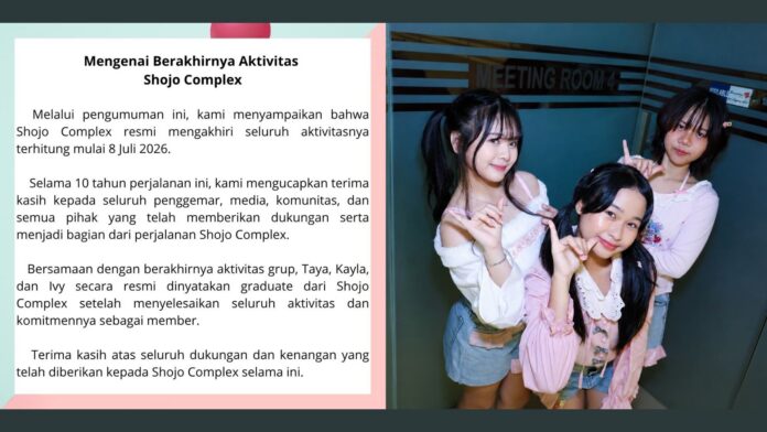 Genap 10 Tahun Berkarier, Grup Idol Shojo Complex Resmi Bubar Genap 10 Tahun Berkarier, Grup Idol Shojo Complex Resmi Bubar