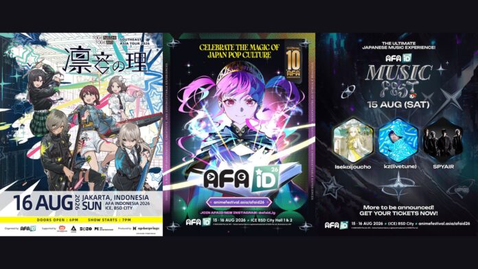 AFAID26 Gelar Konser Spesial Satu Dekade, Hadirkan SPYAIR hingga Debut TOGENASHI TOGEARI di Indonesia! AFAID26 Gelar Konser Spesial Satu Dekade, Hadirkan SPYAIR hingga Debut TOGENASHI TOGEARI di Indonesia!