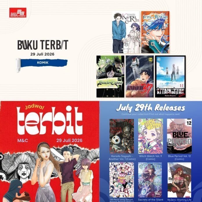 komik Jadwal Terbit Komik Tanggal 29 Juli 2026