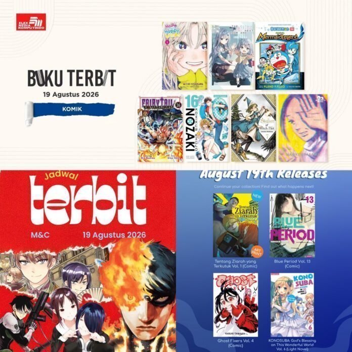 komik Jadwal Terbit Komik Tanggal 19 Agustus 2026